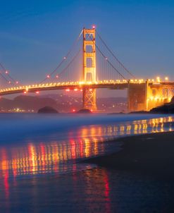 Golden Gate Bridge At Dusk