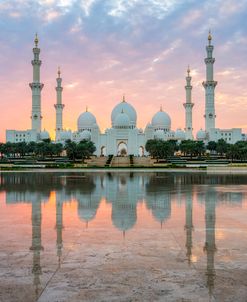 Sheikh Zayed Mosque Blue Reflection