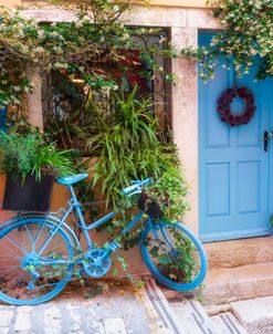 Charming Blue Bike In Rovinj