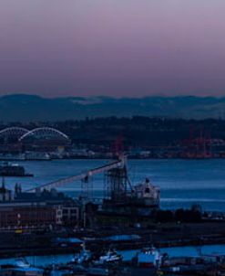 Seattle Skyline At Dusk