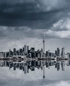 Toronto Skyline From Colonel Samuel Smith Park Reflection No 1