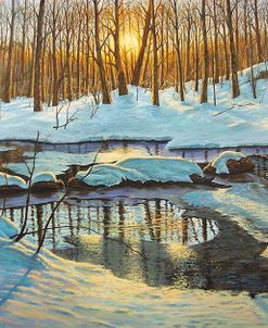 Winter Brook Sunset