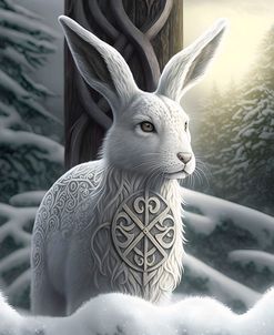 White Celtic Hare Spirit Animal