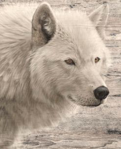Woodgrain Antiques Arctic Wolf