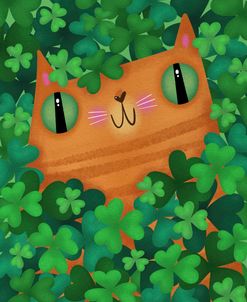 Orange Cat Shamrocks