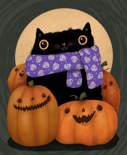 Black Cat Full Moon Pumpkins