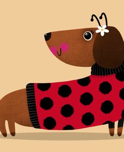 Dachshund Ladybug Sweater