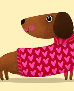 Dachshund Hearts Sweater