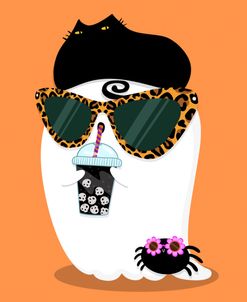 Halloween Stylish Ghost With Sunglasses