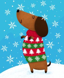 Dachshund Dog Sweater Snow