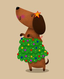 Dachshund Dog Xmas Tree