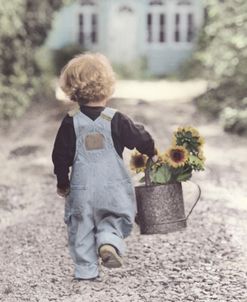 Boy with Sunflowers