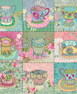 Garden Party Tea Cups Collage