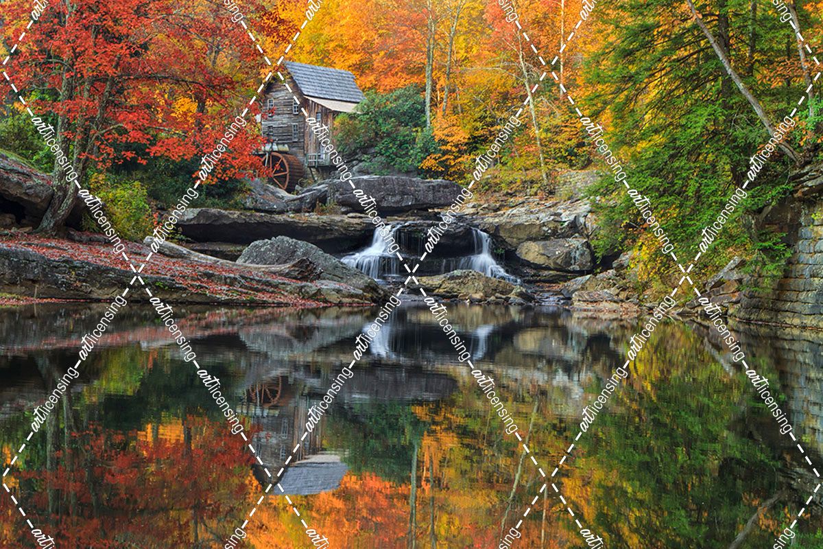 Grist Mill In The Fall