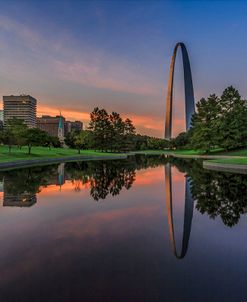 Gateway Arch Reflection Sunset