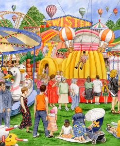 Fairground With Bungee And Balloons