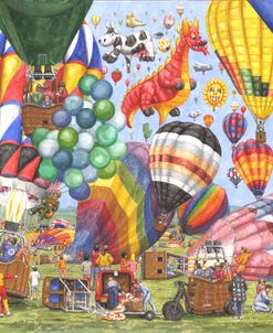 Balloon Festival Setting Out With Cow And Dragon
