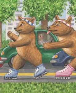 Bear Family Roller Skating