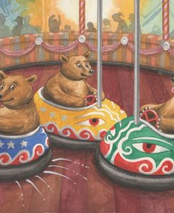 Bear Family At The Dodgems