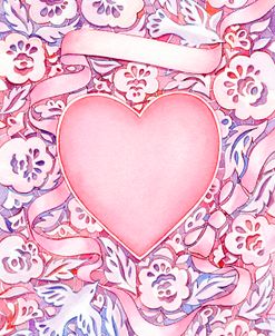 Pink Heart and Lace