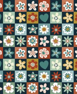 Retro Quilt Flowers