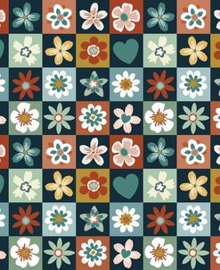 Retro Quilt Flowers