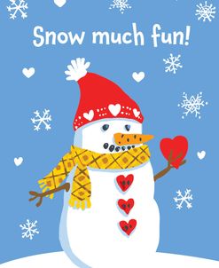 Snowman With Heart And Greeting