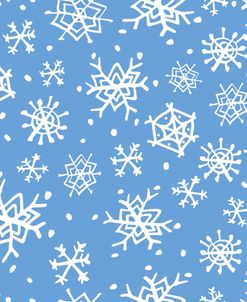 Snowflakes on Blue
