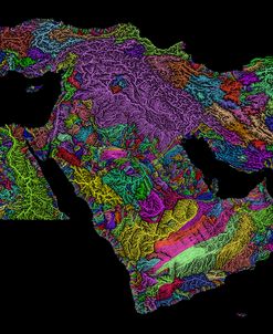 River Basins Of The Middle East In Rainbow Colours