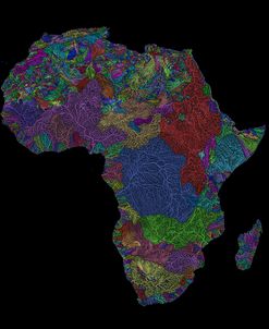 River Basins Of Africa In Rainbow Colours