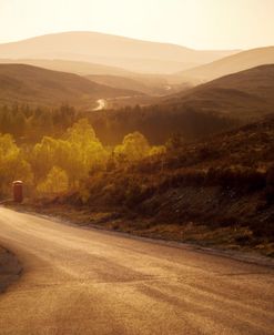 Road through the Scottish Highlands