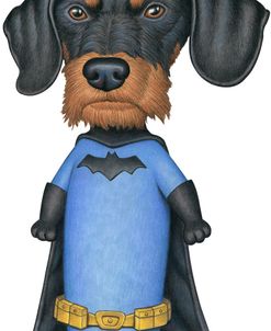 Black Dachshund Batman Outfit