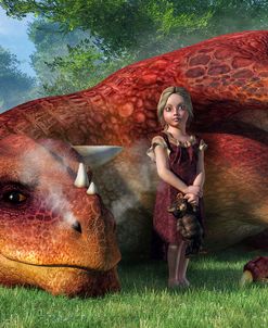 A Little Girl And Her Dragon