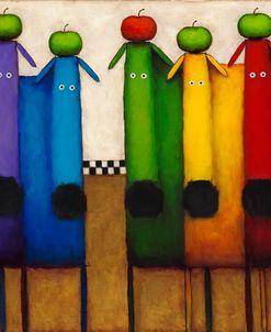 Rainbow Dogs with Apples