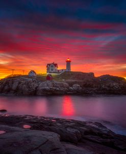 Sunrise over Nubble Light