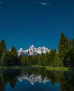 Iridium Flare over Grand Teton