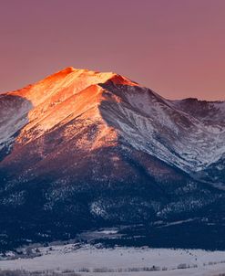 Mount Princeton Moonset at Sunrise