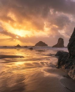 Sunset Storm at Face Rock