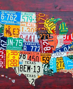 License Plate Map USA Large