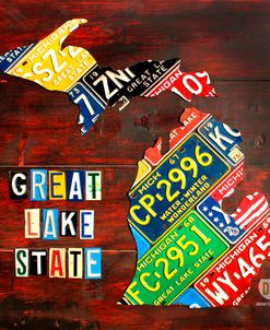 Michigan License Plate Map Large