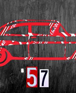 57 Chevy License Plate Art