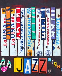 License Plate Art Jazz Series Piano