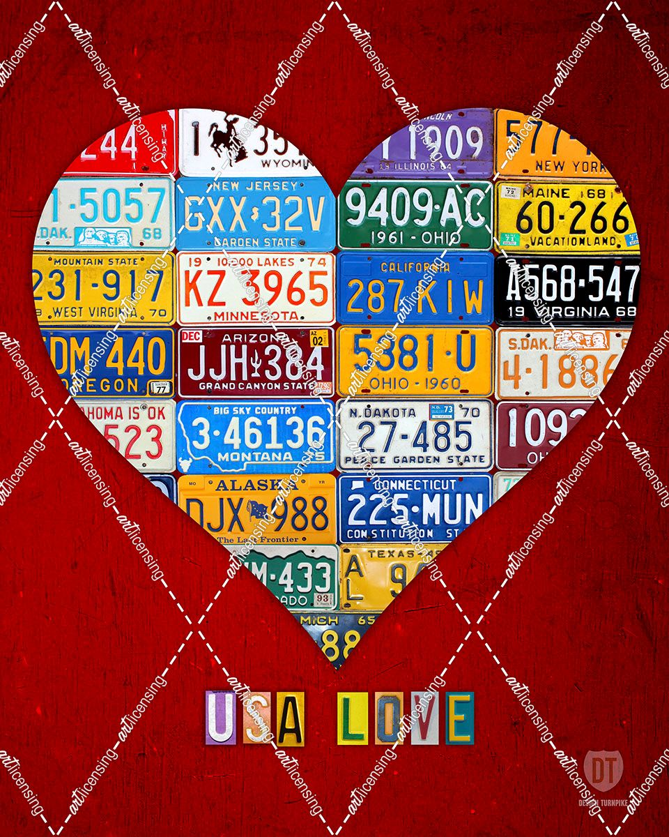 License Plate Art Heart