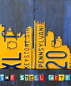 Pittsburgh Skyline License Plate Art