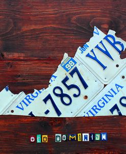 Virginia License Plate Map Large