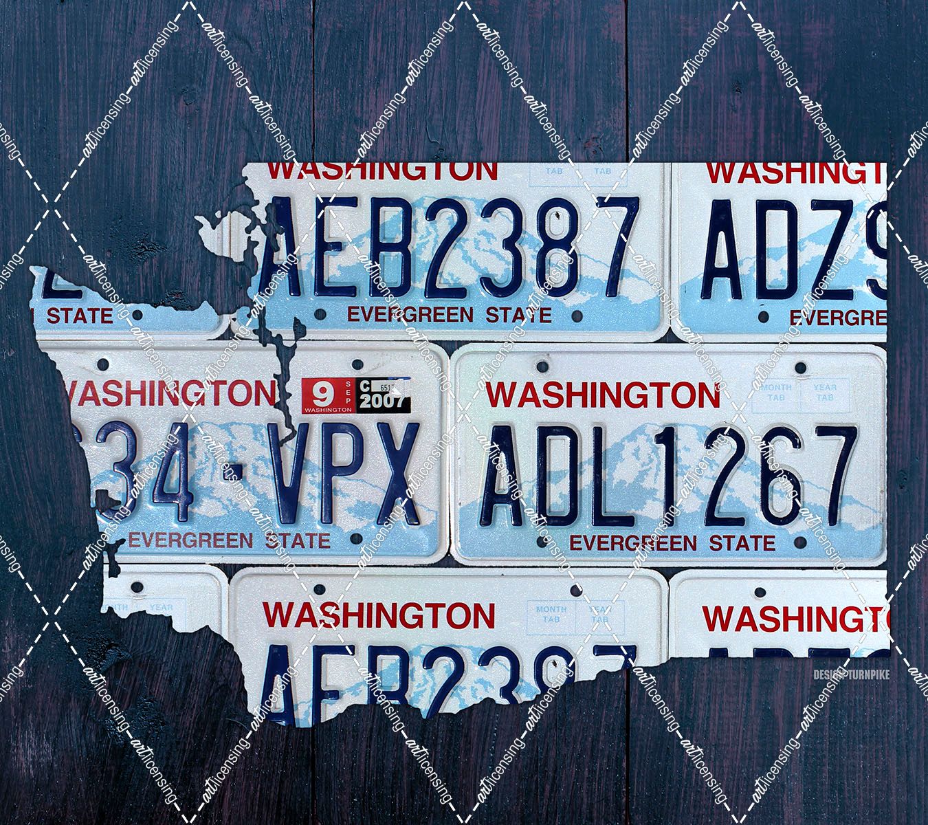Washington License Plate Map
