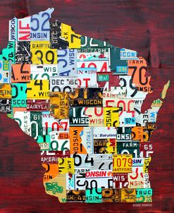 Wisconsin Counties License Plate Map