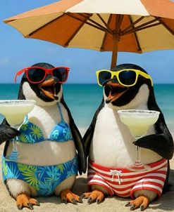 Penguins On The Beach