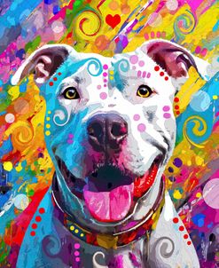 Colorful White Pittie