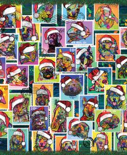 Santa Hat Animal Stamps